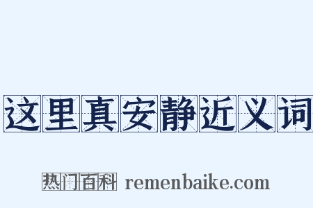 这里真安静近义词是什么意思的图片